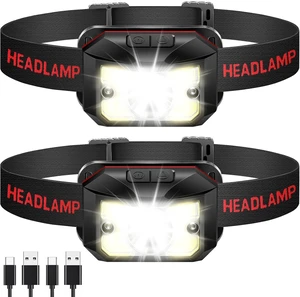 2 Pack Headlamp Rechargeable - Christmas Stocking Stuffers Gifts for Men 2 Pack Headlamp Rechargeable - Christmas Stocking Stuffers Gifts for Men