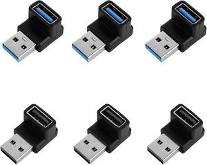 6pcs 90 Degree USB 3.0 Adapters Right Angle USB Adapters 6pcs 90 Degree USB 3.0 Adapters Right Angle USB Adapters