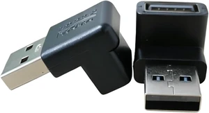 90 Degree USB 3.2 Adapter Male to Female Interface 2Pcs (Down Angle) 90 Degree USB 3.2 Adapter Male to Female Interface 2Pcs (Down Angle)