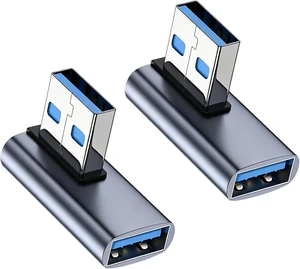 10Gbps USB 3.1 Right Angle Adapter USB Type A 90 Degree Angle Male to Female Data Connector Left Bend Converter 5V/3A for PC Tablet Power Bank 2Pcs 10Gbps USB 3.1 Right Angle Adapter USB Type A 90 Degree Angle Male to Female Data Connector Left Bend Converter 5V/3A for PC Tablet Power Bank 2Pcs