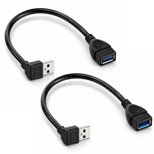 2 Pack USB Right Angle Adapter USB 3.0 Extension Cable Short 2 Pack USB Right Angle Adapter USB 3.0 Extension Cable Short
