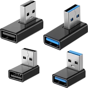 4 Pack 90 Degree USB 3.0 Adapter Right Angle USB Adapter Left and Right Angle and Vertical up and Down Angleusb a Male to Female Converters Extend for Power Bank Chargers Laptops USBDisk 4 Pack 90 Degree USB 3.0 Adapter Right Angle USB Adapter Left and Right Angle and Vertical up and Down Angleusb a Male to Female Converters Extend for Power Bank Chargers Laptops USBDisk