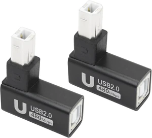 90 Degree USB B 2.0 Printer Adapter USB Printer Expansion Connector Plug 90 Degree USB B 2.0 Printer Adapter USB Printer Expansion Connector Plug