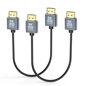 Ultra Thin 8K HDMI Cable 1FT 2-Pack Slim Flexible Short HDMI Cord 1 Foot Ultra Thin 8K HDMI Cable 1FT 2-Pack Slim Flexible Short HDMI Cord 1 Foot