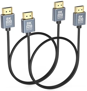 Ultra Thin 8K HDMI Cable 2FT 2-Pack Slim Flexible Short HDMI Cord 2 Foot Ultra Thin 8K HDMI Cable 2FT 2-Pack Slim Flexible Short HDMI Cord 2 Foot