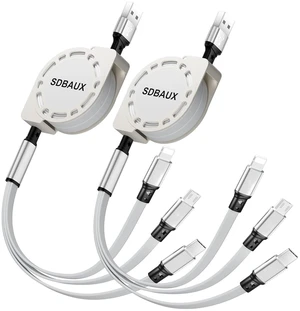 Multi Charging Cable USB A to 3 in 1 Retractable Lightning/Type-C/Micro Port Fast Charger Cord for iPhone 17 16 15 14 13 12 Pro Max Galaxy S23/S22/S20 Cell Phones Tablets Universal Use (2Pack-3.3ft) Multi Charging Cable USB A to 3 in 1 Retractable Lightning/Type-C/Micro Port Fast Charger Cord for iPhone 17 16 15 14 13 12 Pro Max Galaxy S23/S22/S20 Cell Phones Tablets Universal Use (2Pack-3.3ft)