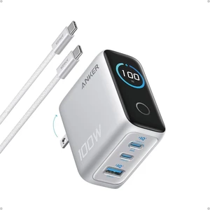 100W Max USB C Charger 3-Port GaN Phone Charger with Smart Display 100W Max USB C Charger 3-Port GaN Phone Charger with Smart Display