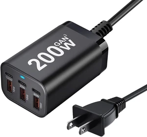 200W USB C Charger Block 6 Port PD 100W 65W GaN Charger Station 200W USB C Charger Block 6 Port PD 100W 65W GaN Charger Station