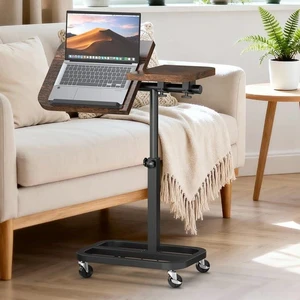 Portable Rolling Over Bed Laptop Desk Adjustable Height and Tilt for Home Portable Rolling Over Bed Laptop Desk Adjustable Height and Tilt for Home