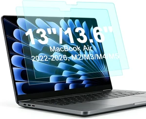 2-Pack Anti Blue Light Screen Protector for MacBook Air 13.6/13 Inch (2022-2026 M2 M3 M4 M5 Chip) Matte Anti Glare Filter Eye Protection Shield for Mac 13.6 Anti-Scratch Protector