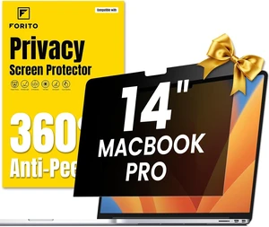 360° Privacy Screen Protector Compatible with MacBook Pro 14 inch (2025-2021 M5 M4 M3 M2 M1 Pro Max Chip) Anti Peeping Anti Glare and Anti Blue Light Laptop Privacy Screen Shield 360° Privacy Screen Protector Compatible with MacBook Pro 14 inch (2025-2021 M5 M4 M3 M2 M1 Pro Max Chip) Anti Peeping Anti Glare and Anti Blue Light Laptop Privacy Screen Shield