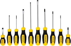 Screwdriver Set 10 Piece Cross-Tip & Slotted (STHT60799)