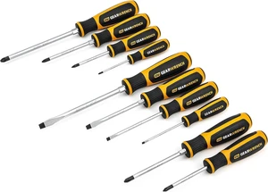 10 Piece Phillips/Slotted/Pozidriv Screwdriver Set
