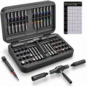 66 in 1 Magnetic Ratcheting Screwdriver Set with Detachable Handle 66 in 1 Magnetic Ratcheting Screwdriver Set with Detachable Handle