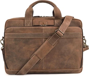 Full Grain Leather Messenger Bag for Men 16 Briefcase Laptop Satchel Vintage Professional Office Work & Travel Bag Full Grain Leather Messenger Bag for Men 16 Briefcase Laptop Satchel Vintage Professional Office Work & Travel Bag