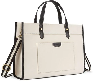 Laptop Tote Bag Canvas Laptop Bag 15.6 inch Work Shoulder Bags Casual Briefcase Handbag for Travel Office College