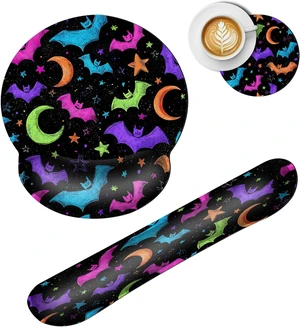 Magic Bat Keyboard Wrist Rest and Mouse Pad Set 3-in-1 Memory Foam Support Magic Bat Keyboard Wrist Rest and Mouse Pad Set 3-in-1 Memory Foam Support
