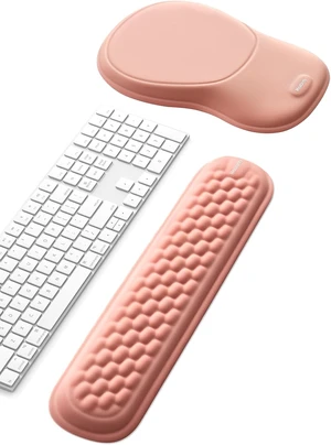 Keyboard and Mouse Wrist Rest Set Ergonomic Wrist Pad Support Computer Hand Palm Rest Combo Memory Foam Typing Desk Accessory Carpal Tunnel Cushion Laptop Office Home School Women-Pink Keyboard and Mouse Wrist Rest Set Ergonomic Wrist Pad Support Computer Hand Palm Rest Combo Memory Foam Typing Desk Accessory Carpal Tunnel Cushion Laptop Office Home School Women-Pink