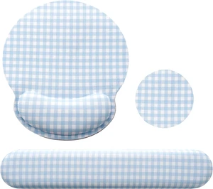3 Pcs Wrist Rest Set for Mouse Pad Keyboard Blue 3 Pcs Wrist Rest Set for Mouse Pad Keyboard Blue