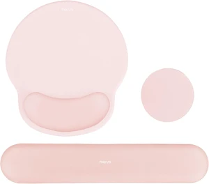 Wrist Rest Support for Mouse Pad&Keyboard Set Chalk Pink Wrist Rest Support for Mouse Pad&Keyboard Set Chalk Pink