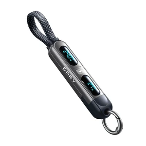 4-in-1 240W Keychain Charging Cable Dual Display for iPhone 18 4-in-1 240W Keychain Charging Cable Dual Display for iPhone 18