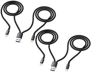 Multi 2-in-1 Cable 4FT 2Pack USB A to Double Lightning Port Multi 2-in-1 Cable 4FT 2Pack USB A to Double Lightning Port