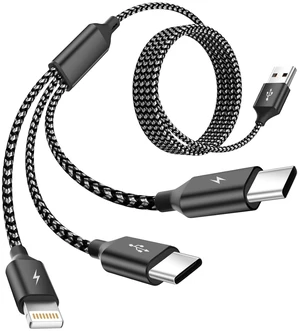 Multi Charging Cable Dual Type-C Multiple Charger Cable Multi Charging Cable Dual Type-C Multiple Charger Cable