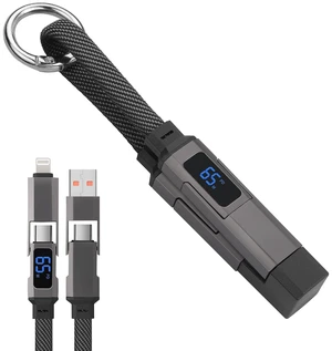 4-in-1 Multi Charger Cable with Keychain 65W 4-in-1 Multi Charger Cable with Keychain 65W