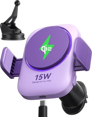 3-in-1 Magnetic Wireless Car Charger- Extra Clamp for Bumpy Road Cooling Fan to Extend Battery Life Original Qi2 Certified 15W Fast Charging for iPhone 12-17 Series Car Charger Holder Purple 3-in-1 Magnetic Wireless Car Charger- Extra Clamp for Bumpy Road Cooling Fan to Extend Battery Life Original Qi2 Certified 15W Fast Charging for iPhone 12-17 Series Car Charger Holder Purple