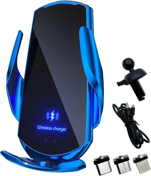 Q3 Smart Sensor Wireless Car Charger Mount 15W Qi Fast Charging Blue Q3 Smart Sensor Wireless Car Charger Mount 15W Qi Fast Charging Blue