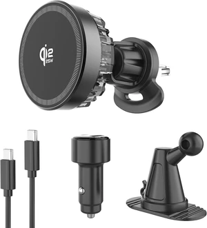 for MagSafe Car Mount Charger Qi2.2 25W Active Cooling Wireless Car Charger with 83W Adapter 2-in-1 Air Vent & Dashboard Magnetic Phone Holder for iPhone 17/16/15/14/13/12 Pro Max for MagSafe Car Mount Charger Qi2.2 25W Active Cooling Wireless Car Charger with 83W Adapter 2-in-1 Air Vent & Dashboard Magnetic Phone Holder for iPhone 17/16/15/14/13/12 Pro Max