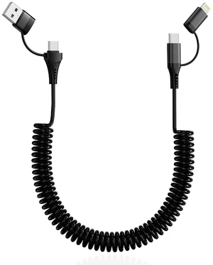4-in-1 Car CarPlay Cable 6ft for iPhone Charger Cable USB C and Lightning Cable 2-in-1 Coiled Multi Fast Charging Cable for iPhone 18/17/16/15/14/13 iPad Supports CarPlay & Android Auto Black 4-in-1 Car CarPlay Cable 6ft for iPhone Charger Cable USB C and Lightning Cable 2-in-1 Coiled Multi Fast Charging Cable for iPhone 18/17/16/15/14/13 iPad Supports CarPlay & Android Auto Black