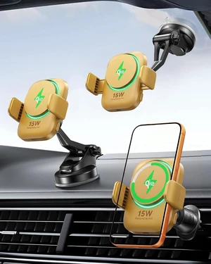 3-in-1 Magnetic Wireless Car Charger- Extra Clamp for Bumpy Road Cooling Fan to Extend Battery Life Original Qi2 Certified 15W Fast Charging for iPhone 12-17 Series 3-in-1 Magnetic Wireless Car Charger- Extra Clamp for Bumpy Road Cooling Fan to Extend Battery Life Original Qi2 Certified 15W Fast Charging for iPhone 12-17 Series