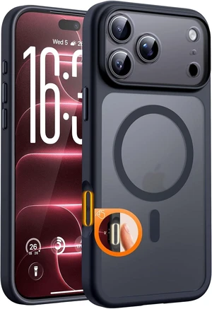 for iPhone 18 Pro Case Compatible with MagSafe Black