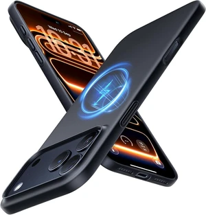 Magnetic Slim Fit for iPhone 18 Pro Case Thin 6.3 inch Matte Black