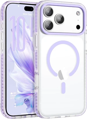 Magnetic for iPhone 18 Pro Max Case 6.9 Compatible with Magsafe Military Shockproof Protective Bumper Cute Transparent Slim Anti-Yellowing Case for iPhone 18 ProMax Cover Clear Purple Magnetic for iPhone 18 Pro Max Case 6.9 Compatible with Magsafe Military Shockproof Protective Bumper Cute Transparent Slim Anti-Yellowing Case for iPhone 18 ProMax Cover Clear Purple