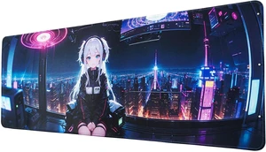 Anime Mouse Pad Large Mouse Pad Soft Rubber Base Non-Slip Surface 31.5x11.8x0.12inch Long Computer Keyboard Mouse Mat Office Desk Mat Gaming Mousepad. (Cybergirl) Anime Mouse Pad Large Mouse Pad Soft Rubber Base Non-Slip Surface 31.5x11.8x0.12inch Long Computer Keyboard Mouse Mat Office Desk Mat Gaming Mousepad. (Cybergirl)