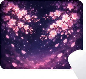 Japanese Sakura Mouse Pad - Sakura Anime Gifts Cherry Blossoms Anime Desk Decor Square Waterproof Non-Slip Rubber Base Pink and Black Mousepad for Computers Office 7.9x9.5 Inch Japanese Sakura Mouse Pad - Sakura Anime Gifts Cherry Blossoms Anime Desk Decor Square Waterproof Non-Slip Rubber Base Pink and Black Mousepad for Computers Office 7.9x9.5 Inch