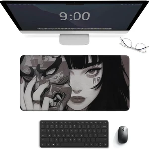 Gaming Mouse Pad Large Desk Mat 23.6 x 11.8 in Girl Samurai Oni Mask Gaming Mouse Pad Large Desk Mat 23.6 x 11.8 in Girl Samurai Oni Mask