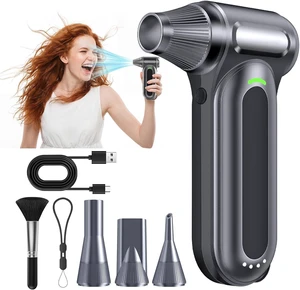 Computer Air Duster for Keyboard & PC 170 000 RPM Cordless Electric Dust Blower 4-Speed Brushless Compressed Air Duster for Electronics Car Reusable Canned Air Alternative Gray Computer Air Duster for Keyboard & PC 170 000 RPM Cordless Electric Dust Blower 4-Speed Brushless Compressed Air Duster for Electronics Car Reusable Canned Air Alternative Gray