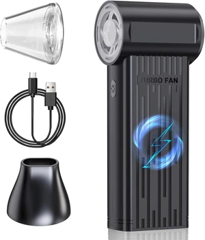 Rechargeable Compressed Air Duster Min Blower Jet Turbo Fan 200 000RPM 3-Gear Adjustable Car Dryer Air Blower Cleaning Air Cleaner for Computer Cordless Leaf Blower Multi-Use Rechargeable Compressed Air Duster Min Blower Jet Turbo Fan 200 000RPM 3-Gear Adjustable Car Dryer Air Blower Cleaning Air Cleaner for Computer Cordless Leaf Blower Multi-Use