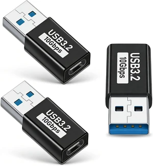 USB C to USB A Adapter (3-Pack) 10Gbps USB 3.2 Gen2 OTG Type C to USB Adapter Fast Data Transfer & Charging Dongle Compatible with Laptop PC Charger USB Hub Hard Drive Phone USB C to USB A Adapter (3-Pack) 10Gbps USB 3.2 Gen2 OTG Type C to USB Adapter Fast Data Transfer & Charging Dongle Compatible with Laptop PC Charger USB Hub Hard Drive Phone