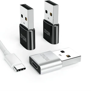 3Pack USB to USB C Adapter USB-A to USB-C Adapter USBC Type-c Female Thunderbolt 2 3 USBA Male Power Charger Connector for  iPhone 12 11 mini pro max Airpods Ipad air Galaxy Pixel