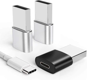 USB C to USB Adapter(3Pack) Type-C Female to USB-A Male Power Charger Connector Thunderbolt Charging Cable Converter Block Portable for iPhone 14 13 12 IPad Compatible for  for Galaxy