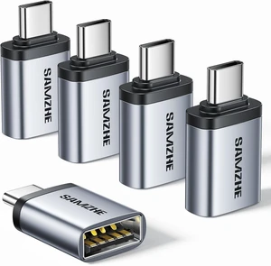USB C to USB A Adapter 5 Pack 10Gbps Space Gray Plug-and-Play USB C to USB A Adapter 5 Pack 10Gbps Space Gray Plug-and-Play