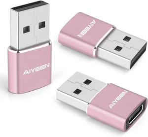 Upgraded USB C Female to USB A Male Adapter Type C to USB A Charger Cable Converter for iWatch 7 AirPods MacBook iPhone 12 13 14 15 Series iPad mini 6 Galaxy S20 S21 S22 (3Pack RG) Upgraded USB C Female to USB A Male Adapter Type C to USB A Charger Cable Converter for iWatch 7 AirPods MacBook iPhone 12 13 14 15 Series iPad mini 6 Galaxy S20 S21 S22 (3Pack RG)