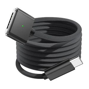 USB-C to Magnetic 3 Cable 6.6FT 140W Magnetic Safe 3 Cable Black