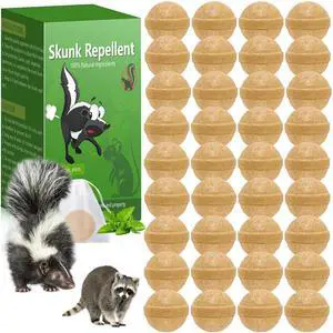Skunk & Raccoon Repellent, Natural Peppermint Rodent Repellent Ball Skunk & Raccoon Repellent, Natural Peppermint Rodent Repellent Ball