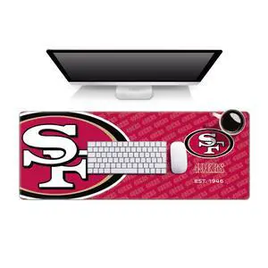 San Francisco 49ers Officially-Licensed Logo Series Desk Pad SMU - Water and Stain Resistant, Heavy-Duty Non-Slip Rubber Backing - Computer and Keyboard San Francisco 49ers Officially-Licensed Logo Series Desk Pad SMU - Water and Stain Resistant, Heavy-Duty Non-Slip Rubber Backing - Computer and Keyboard