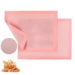 15.7"x11.8" Perforated Baking Mats, Silicone Half Sheet Pan Pink 15.7"x11.8" Perforated Baking Mats, Silicone Half Sheet Pan Pink